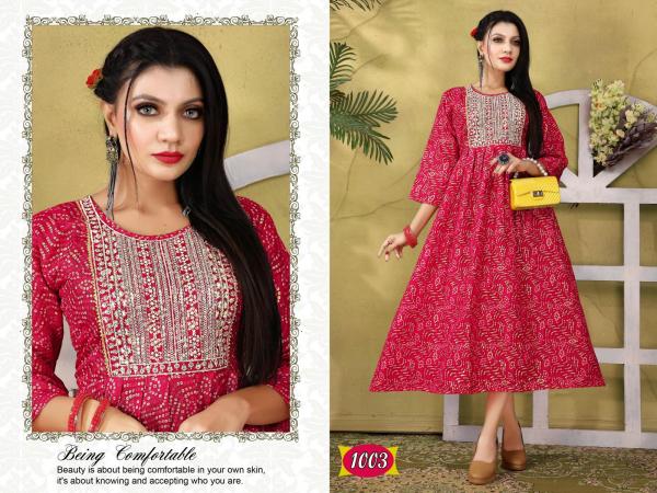 Golden Britt 1 Rayon Wear Rayon Anarkali Kurti Collection